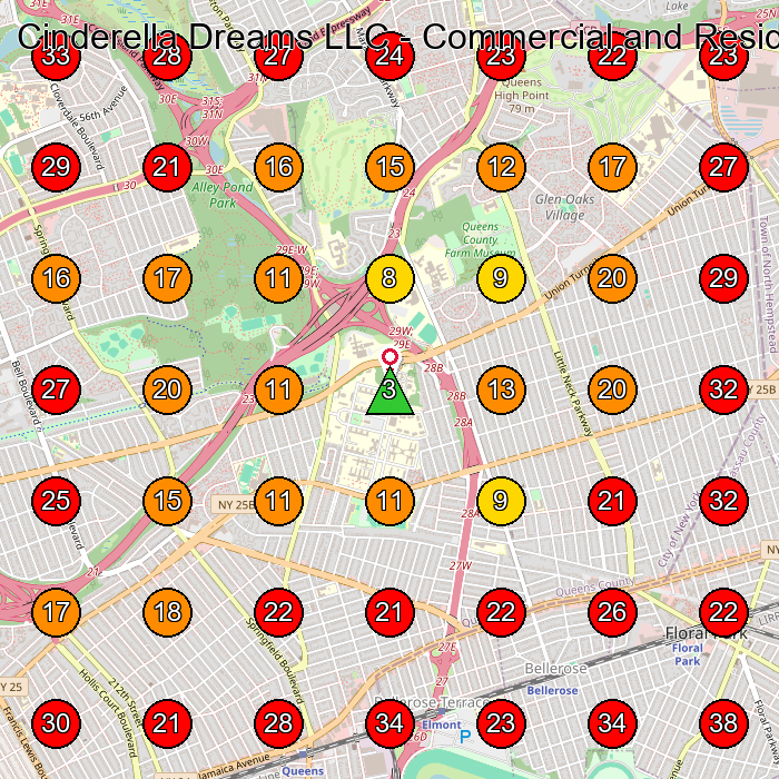 Cinderella Dreams LLC - Commercial and Residential Cleaning GeoGrid visibility map for House Cleaning Service in None